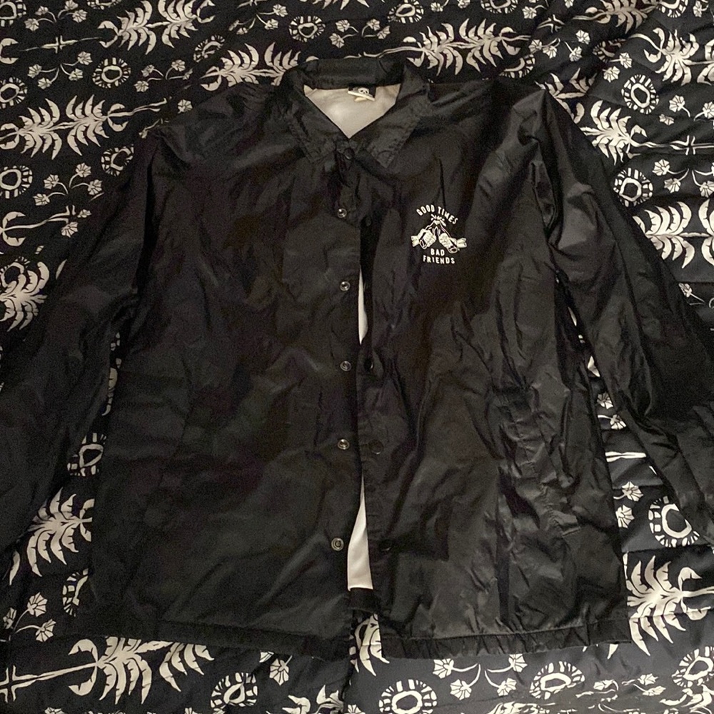 Sketchy tank good times bad friends wind breaker light jacket XL